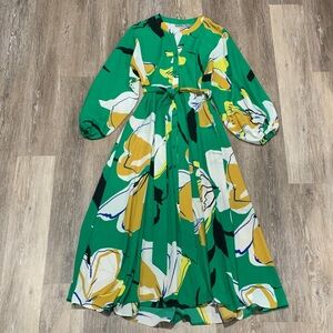 Floral Green Maxi Dress